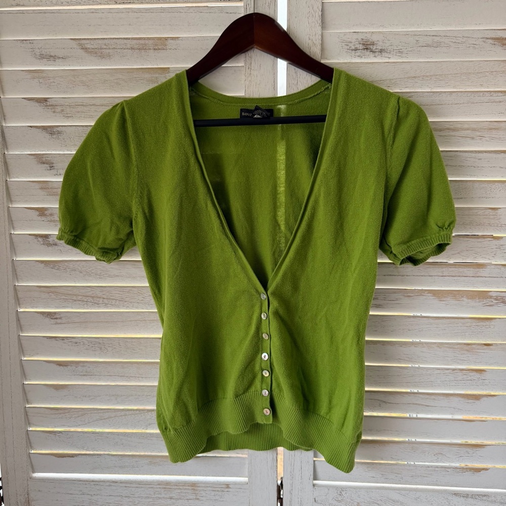 Banana Republic Factory | Short Puff Sleeve Cardigan